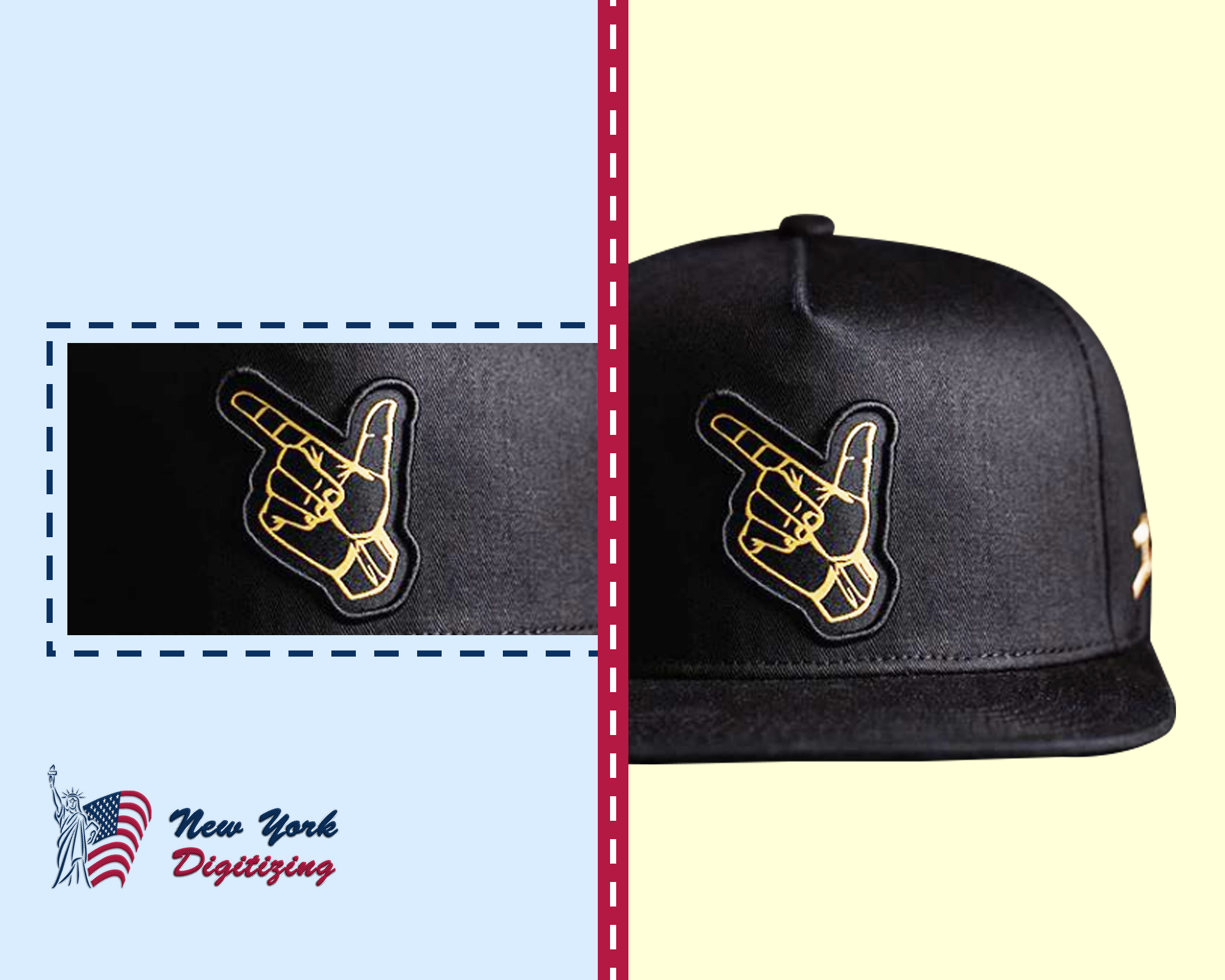Hat Emblems Hat Logo Digitizing – New York Digitizing